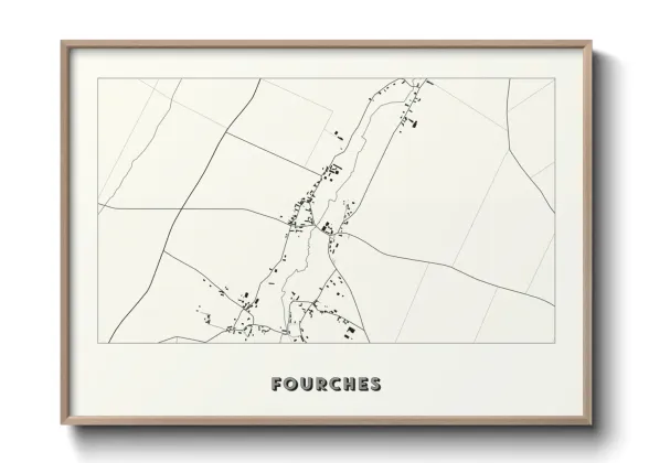 Une affiche de carte sur Fourches