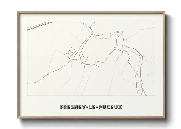 Une affiche de carte sur Fresney-le-Puceux