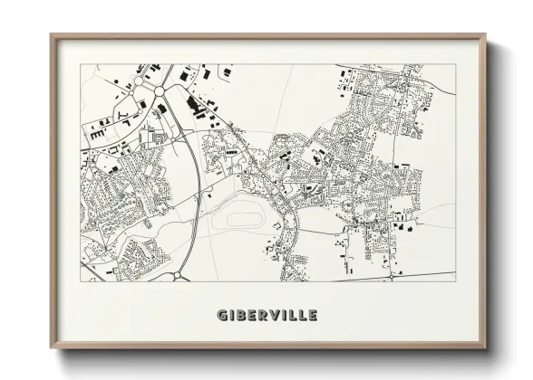 Une affiche de carte sur Giberville