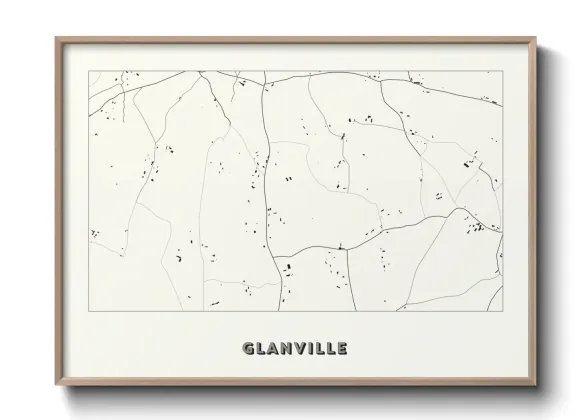 Une affiche de carte sur Glanville