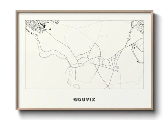 Une affiche de carte sur Gouvix