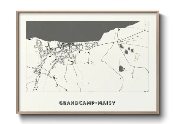 Une affiche de carte sur Grandcamp-Maisy