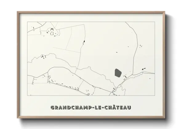 Une affiche de carte sur Grandchamp-le-Château