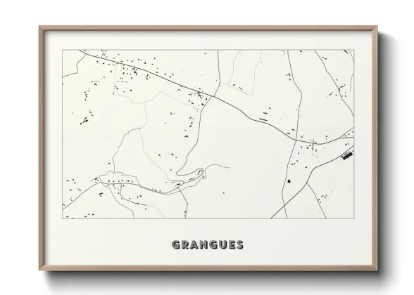 Une affiche de carte sur Grangues