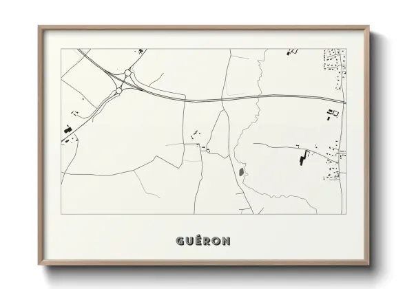 Une affiche de carte sur Guéron