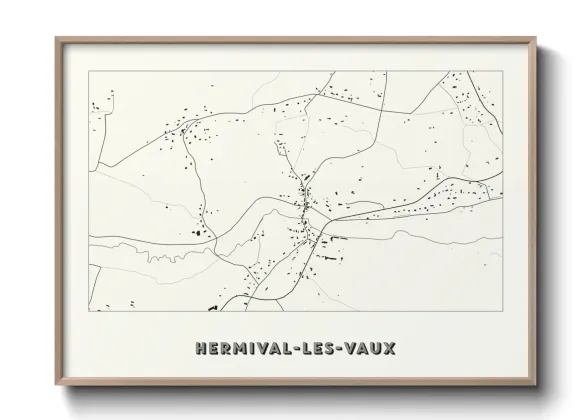 Une affiche de carte sur Hermival-les-Vaux