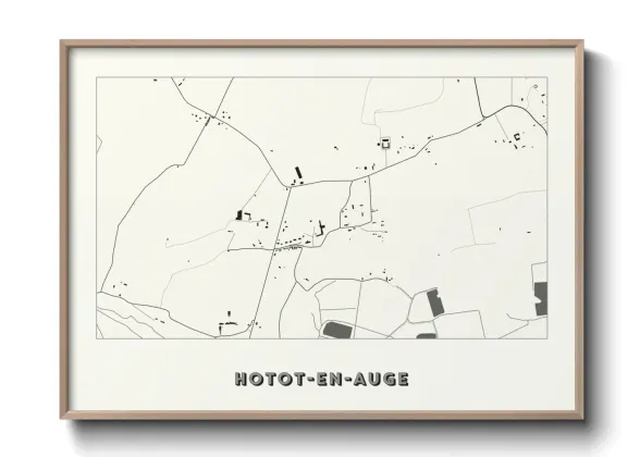 Une affiche de carte sur Hotot-en-Auge