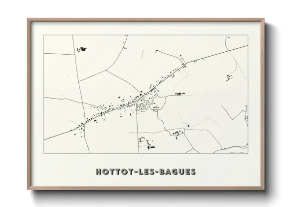 Une affiche de carte sur Hottot-les-Bagues