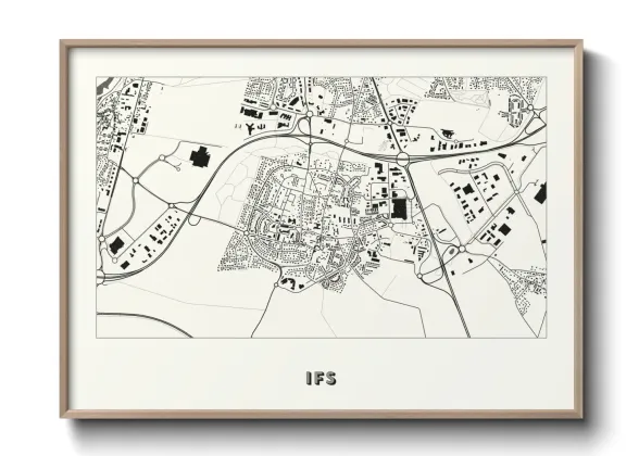 Une affiche de carte sur Ifs