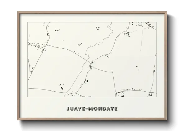 Une affiche de carte sur Juaye-Mondaye
