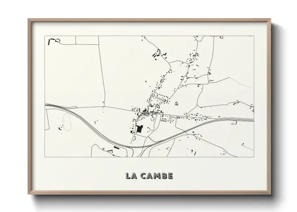 Une affiche de carte sur La Cambe