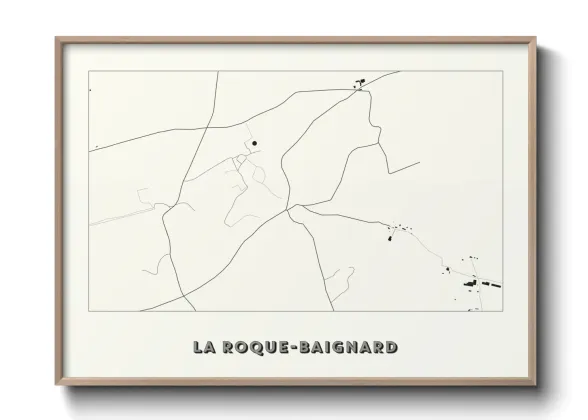 Une affiche de carte sur La Roque-Baignard