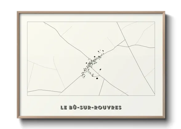Une affiche de carte sur Le Bû-sur-Rouvres