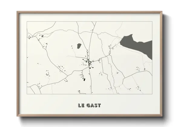 Une affiche de carte sur Le Gast