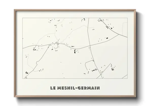 Une affiche de carte sur Le Mesnil-Germain