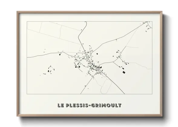 Une affiche de carte sur Le Plessis-Grimoult