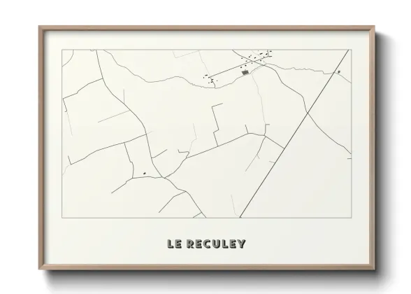 Une affiche de carte sur Le Reculey