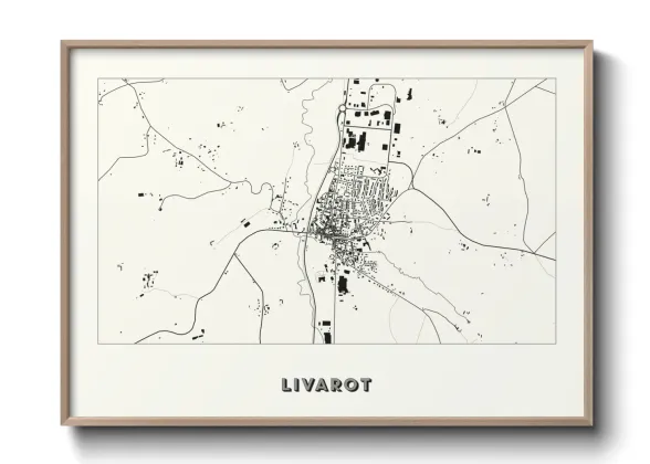 Une affiche de carte sur Livarot