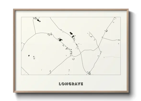 Une affiche de carte sur Longraye