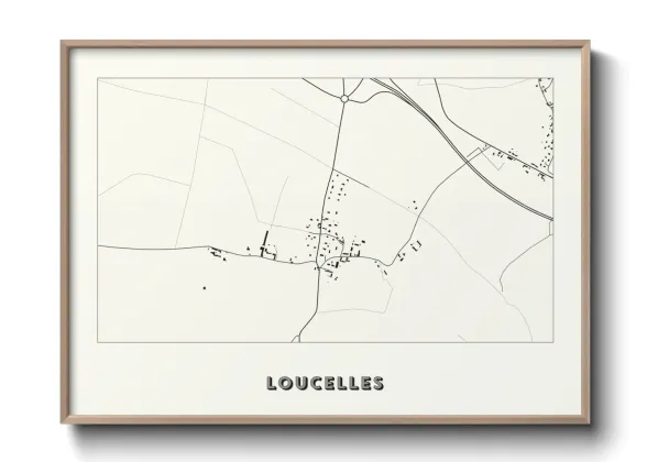 Une affiche de carte sur Loucelles