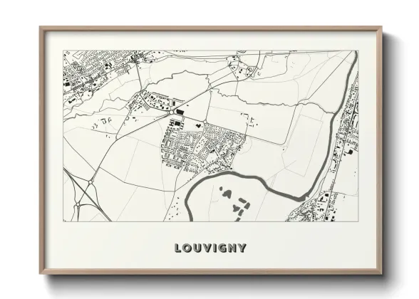 Une affiche de carte sur Louvigny