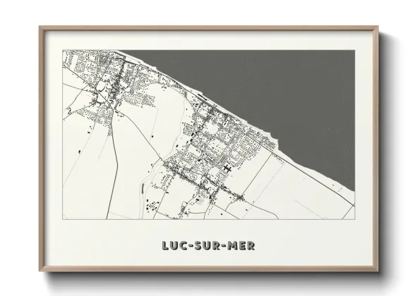 Une affiche de carte sur Luc-sur-Mer