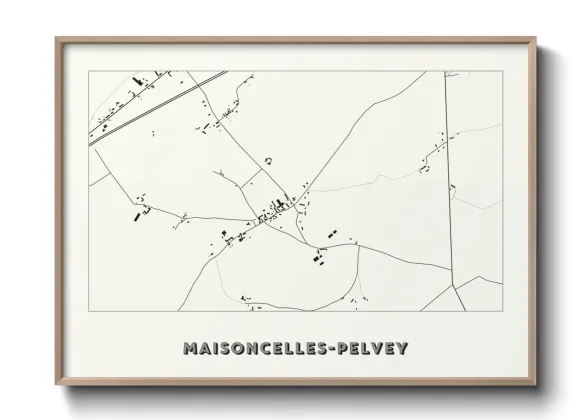 Une affiche de carte sur Maisoncelles-Pelvey