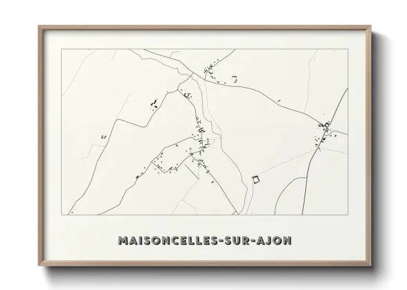 Une affiche de carte sur Maisoncelles-sur-Ajon