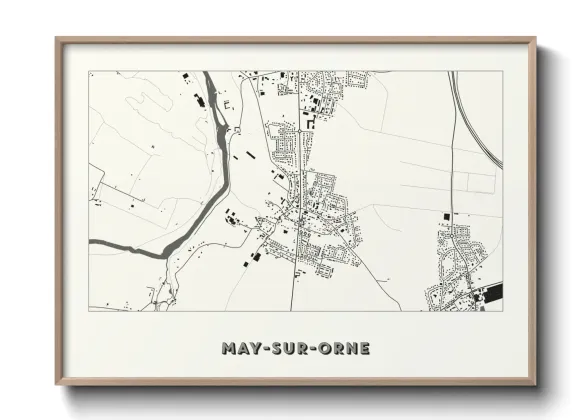 Une affiche de carte sur May-sur-Orne