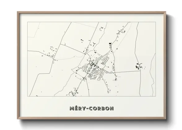 Une affiche de carte sur Méry-Corbon