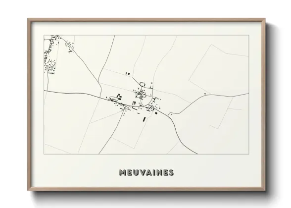 Une affiche de carte sur Meuvaines