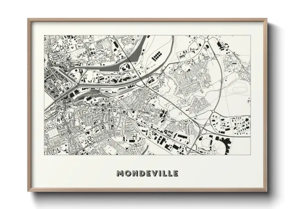 Une affiche de carte sur Mondeville