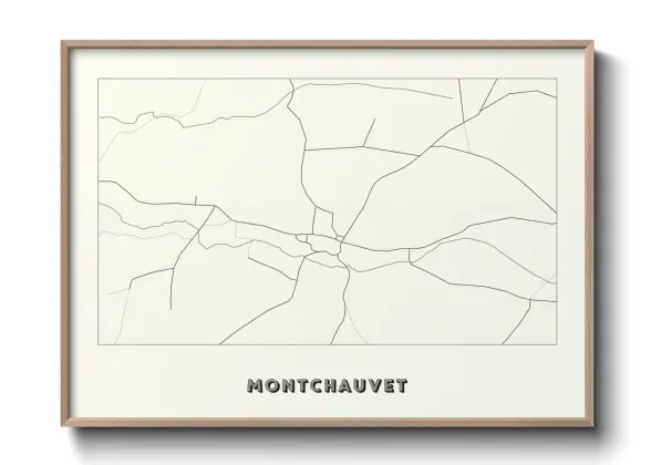Une affiche de carte sur Montchauvet