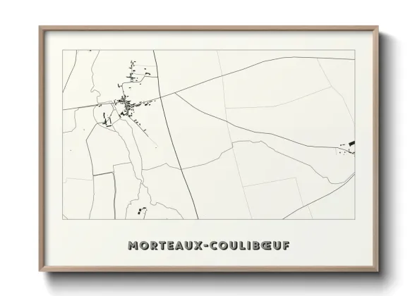Une affiche de carte sur Morteaux-Coulibœuf
