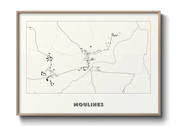 Une affiche de carte sur Moulines