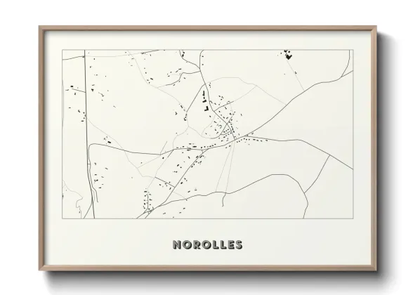 Une affiche de carte sur Norolles