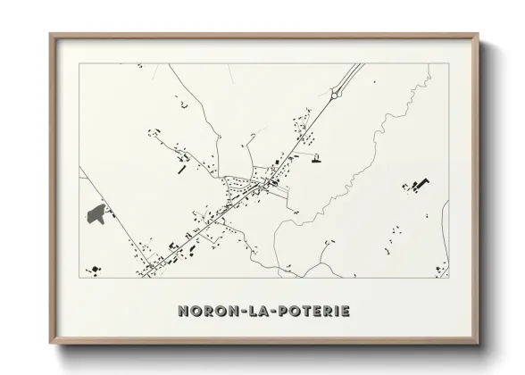 Une affiche de carte sur Noron-la-Poterie