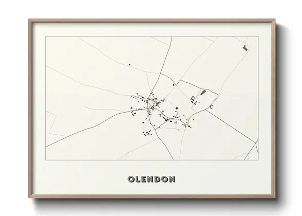 Une affiche de carte sur Olendon