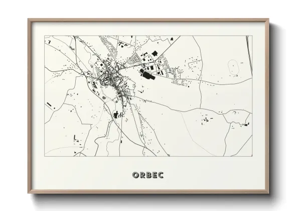 Une affiche de carte sur Orbec
