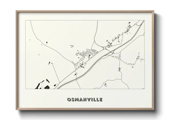 Une affiche de carte sur Osmanville