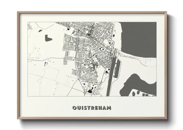 Une affiche de carte sur Ouistreham