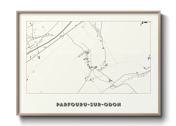Une affiche de carte sur Parfouru-sur-Odon