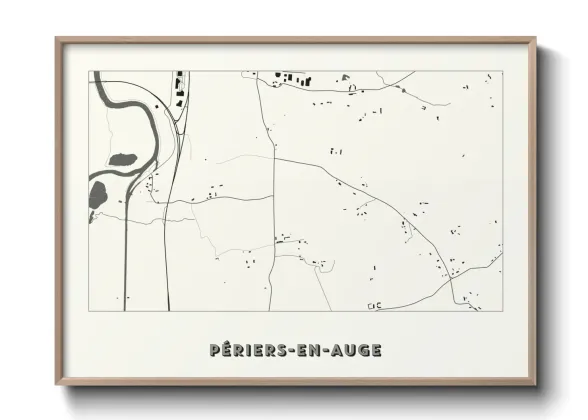 Une affiche de carte sur Périers-en-Auge