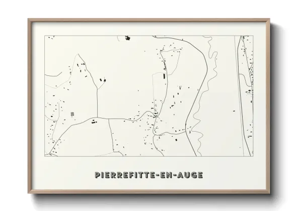 Une affiche de carte sur Pierrefitte-en-Auge