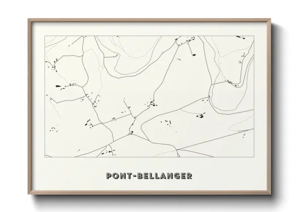 Une affiche de carte sur Pont-Bellanger