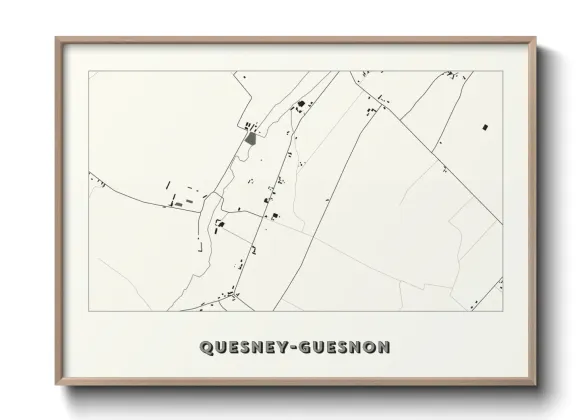 Une affiche de carte sur Quesney-Guesnon