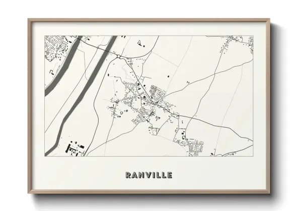 Une affiche de carte sur Ranville