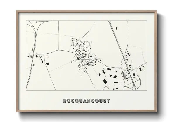 Une affiche de carte sur Rocquancourt