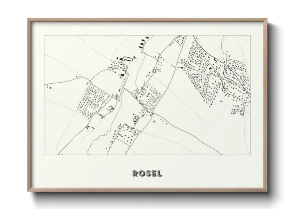 Une affiche de carte sur Rosel