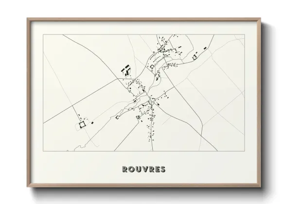Une affiche de carte sur Rouvres